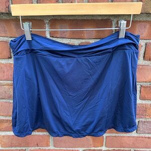 Garnet Hill Navy Swim Skirt with Full Coverage Bottom